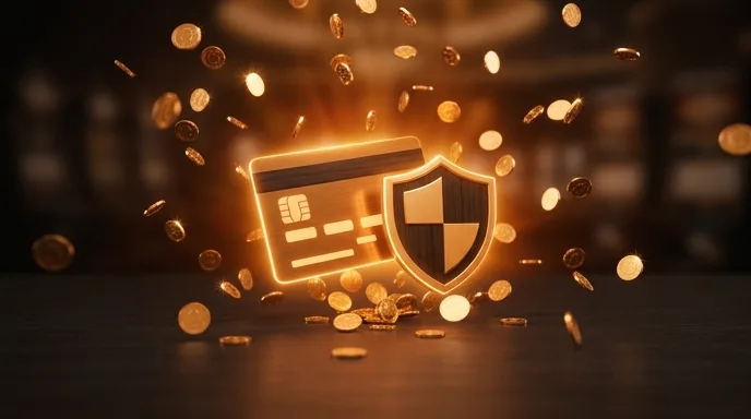 Veilig online betalen voor casinospel met iDEAL-achtige betaalkaart en schildicoon